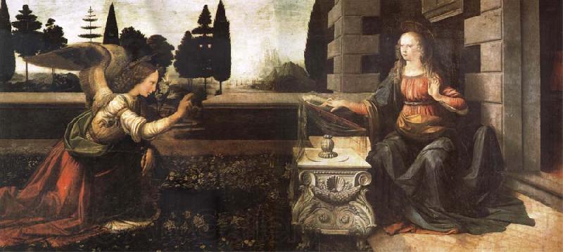 LEONARDO da Vinci The Anunciacion Spain oil painting art